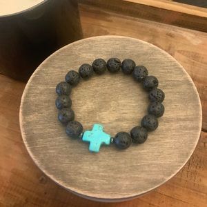 Lava and Howlite bracelet